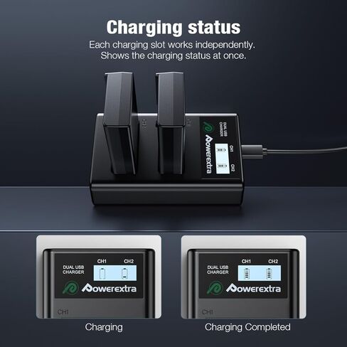 بطارية EN-EL9 قطعتان وشاحن USB بديل لبطاريات الكاميرا متوافق مع كاميرا Nikon EN-EL9 EN-EL9a EN-EL9e D40 D40X D60 D3000 D5000 SLR in Kuwait