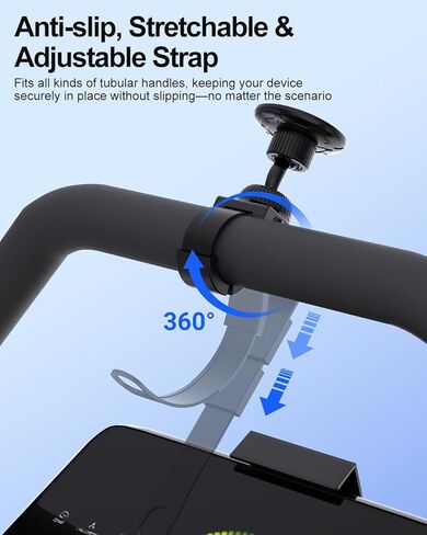 حامل هاتف مغناطيسي من Vitog Gym لـ MagSafe، مغناطيس 20X N52، مغناطيس قوي ثابت وآمن للهاتف مع حزام قابل للتعديل، مشبك تثبيت للهاتف لدراجة Peloton، معدات الصالة الرياضية، عربة الأطفال، جهاز المشي in Kuwait