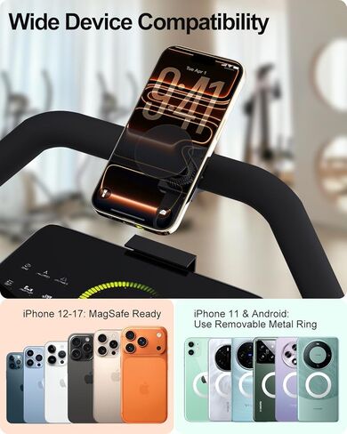 حامل هاتف مغناطيسي من Vitog Gym لـ MagSafe، مغناطيس 20X N52، مغناطيس قوي ثابت وآمن للهاتف مع حزام قابل للتعديل، مشبك تثبيت للهاتف لدراجة Peloton، معدات الصالة الرياضية، عربة الأطفال، جهاز المشي in Kuwait