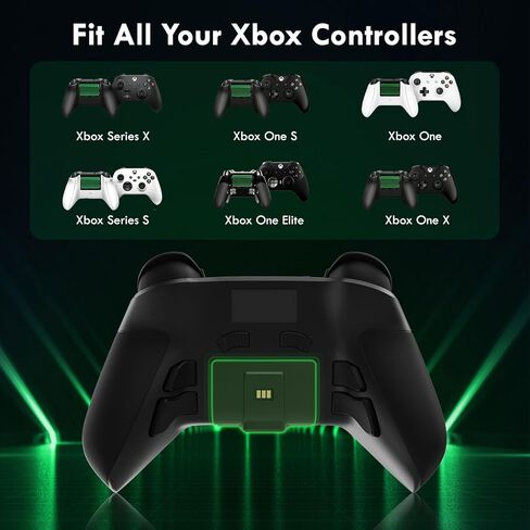 2 Pack 1100mAh Rechargeable Controller Battery Pack with 4 Back Covers for Xbox Series S|X/Xbox One S/X/One Elite Remote Play,Charge Kit Included Type-C Charging Cable in Saudi Arabia
