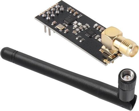 2Pcs NRF24L01+PA+LNA 2.4GHz Wireless Transceiver Module with SMA Antenna & Breakout Adapter 1100m Range On-Board 3.3V Regulator for Arduino in Saudi Arabia