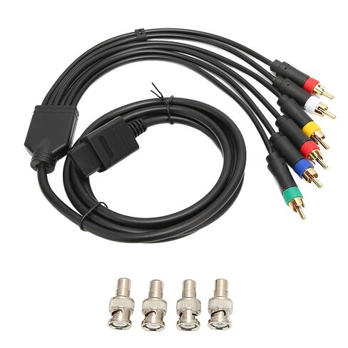 RGB RGBS Composite Cable Cord Wire for N64 SFC with 4 BNC Heads High Flexibility Soft Stable Component AV Cable in Saudi Arabia