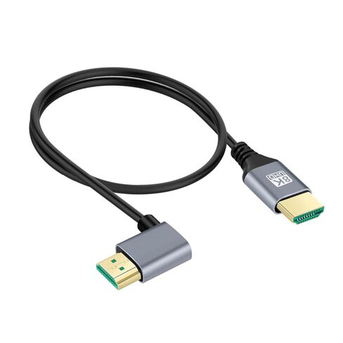 8k High-Definition Cable Male to Male Video Cord 1 Meter Left-Bent Connector for Computer and Laptop Accessories in Saudi Arabia