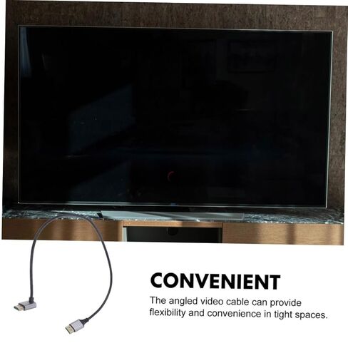 BESPORTBLE 8k High-Definition Male to Male Video Cable with Upward Angled Connector 1 Meter Length for Tv, Monitor, Computer and Projector Compatibility in Saudi Arabia