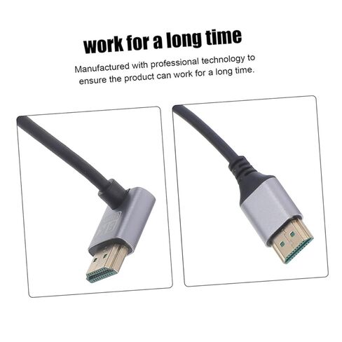 BESPORTBLE 8k High-Definition Male to Male Video Cable with Upward Angled Connector 1 Meter Length for Tv, Monitor, Computer and Projector Compatibility in Saudi Arabia