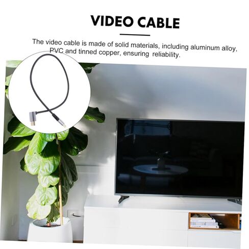 OUNONA 8k High .1 Male to Male Video Connector Cable 1 Meter Upward Right Angle for Tv Monitor Laptop Accessory in Saudi Arabia