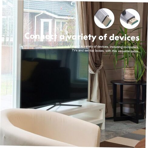 OUNONA 8k High .1 Male to Male Video Connector Cable 1 Meter Upward Right Angle for Tv Monitor Laptop Accessory in Saudi Arabia