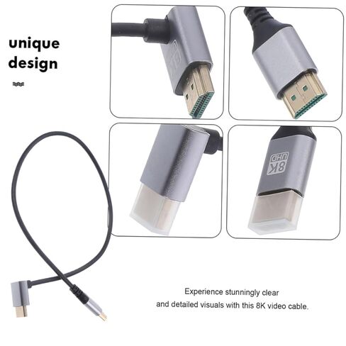 OUNONA 8k High .1 Male to Male Video Connector Cable 1 Meter Upward Right Angle for Tv Monitor Laptop Accessory in Saudi Arabia