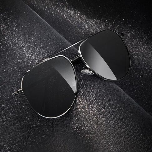 Polarized Aviator Sunglasses for Men Women, Mens Sunglasses Polarized Metal Frame Pilot Sun Glasses for Driving Fishing in Saudi Arabia