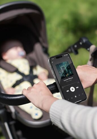 ENCASED Magnetic Phone Holder for Stroller Bar, Compatible with MagSafe, Secure Mount Adjustable Strap, Strong Magnets, for Peloton Bike Handlebars in Saudi Arabia