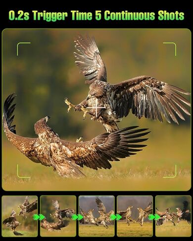 Trail Camera 4K 64MP with 5000mAh Rechargeable Battery 64GB Micro Memory Card IP67 Waterproof, Night Vision, Motion Activated, Solar Powered Wildlife Hunting Camera Outdoor in Saudi Arabia