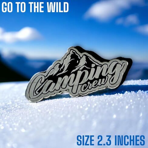 Outdoor Emblems Metal Decal for Car - Mountain Snow Tree Emblem - Adventure Decor for Camper Accessories in Saudi Arabia