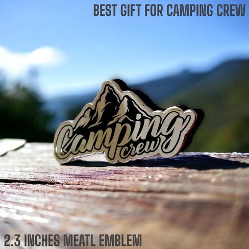 Outdoor Emblems Metal Decal for Car - Mountain Snow Tree Emblem - Adventure Decor for Camper Accessories in Saudi Arabia