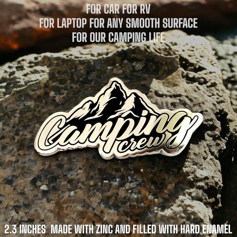 Outdoor Emblems Metal Decal for Car - Mountain Snow Tree Emblem - Adventure Decor for Camper Accessories in Saudi Arabia