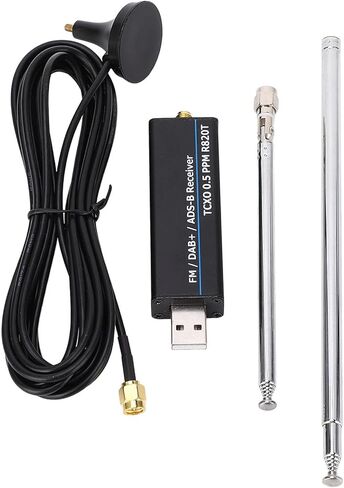 RTL SDR Receiver Radio Software Defined Kit Frequency Scanner 100kHz–1766MHz with RTL2832U R820T2 Chipset 0.5 PPM TCXO in Saudi Arabia