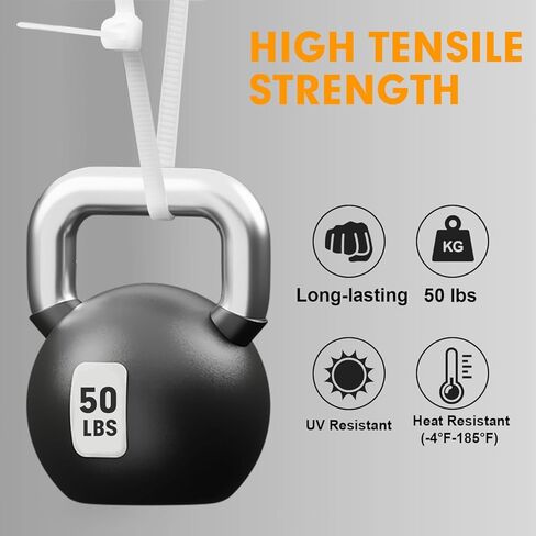 Zip Ties, RAZCC 1200pcs Cable Zip Ties 12 Inch, Heavy Duty White Plastic Wire Ties with 50lb Tensile Strength, Self-Locking Nylon Cable Ties, Wire Management for Indoor and Outdoor in Saudi Arabia