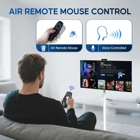 تلفزيون ذكي محمول مقاس 32 بوصة بدقة 4K، وحدة معالجة مركزية Qualcomm، معتمد من EDLA، بطارية مدمجة بقدرة 20000 مللي أمبير في الساعة، 8+128 جيجابايت، نظام تشغيل Android، شاشة لمس دوارة على العجلات، ماوس هوائي عن بعد، مع كاميرا ويب بدقة 5 ميجابكسل in Kuwait