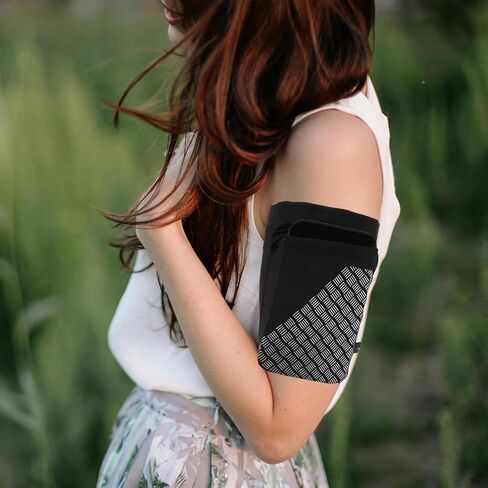 Toddmomy Universal Running Phone Armband Sleeve Reflective Mobile Phone Bag Lightweight Sports Workout Arm Pouch for Men and Women Outdoor Cycling and Fitness in Saudi Arabia