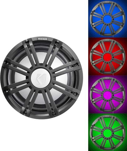 Kicker 45KMF102 10" Free Air Marine Subwoofer Sub KMF10+Charcoal Grille w/LED's in Saudi Arabia