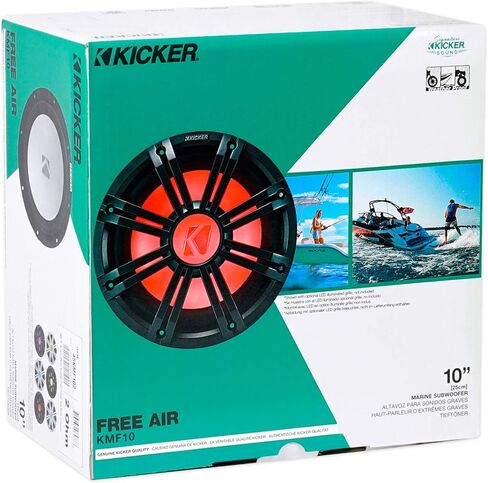 Kicker 45KMF102 10" Free Air Marine Subwoofer Sub KMF10+Charcoal Grille w/LED's in Saudi Arabia
