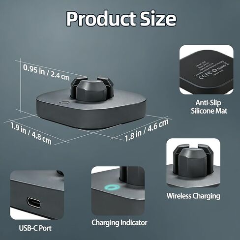 شاحن متوافق مع Oura Ring Gen 4: قاعدة شحن سريعة للحجم 7/8/9/10/11/12/13 مع كابل USB-C (غير متوافق مع Ring Gen 3) in Kuwait