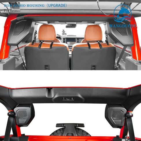 أغطية السماعات الخلفية متوافقة مع إصدار 2021-2023 Bronco للطرق الوعرة 2/4 باب، ملحقات ترقية حاوية مكبر الصوت مقاس 6.5 بوصة in Kuwait