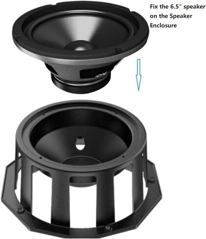 1pcs 6.5 Inch Speaker Enclosure, Speaker Boxes with Inner Bracket Work with UTVs,Golf Carts. in Kuwait