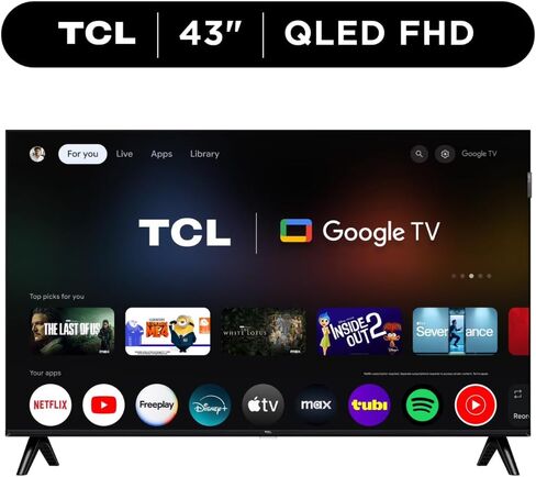 TCL 43" Class Q3K Series 1080P Full HD QLED, HDR 10, HVA Panel, Motion Rate 120, 60Hz, Bluetooth, FullView + Free Wall Mount (2025) (Renewed) in Saudi Arabia