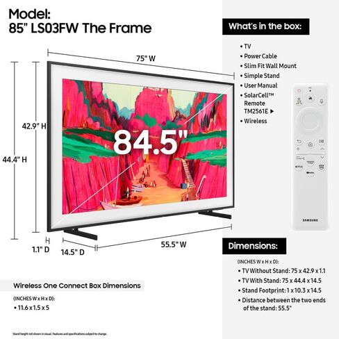 Samsung QN85LS03FW 85 inch Class The Frame Pro 4K Neo QLED Smart TV in Saudi Arabia