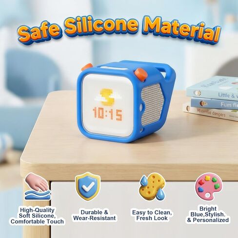 Silicone Protective Case Compatible with Yoto Player (3rd Gen.), Blue Anti Slip Skin Cover Compatible with Yoto Adventure Jacket, Bumps and Wear, Silicone Cover with Easy to Carry Handle in Saudi Arabia