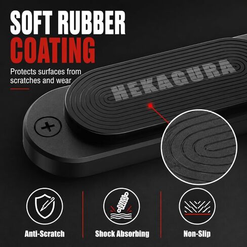 HEKAGURA Gun Magnet Mount، تصنيف 45 رطلاً حامل مسدس مغناطيسي للسيارة، حافظة سيارة مع طلاء مطاطي لملحقات مسدس غلوك للسيارة والشاحنة للرجال in Kuwait