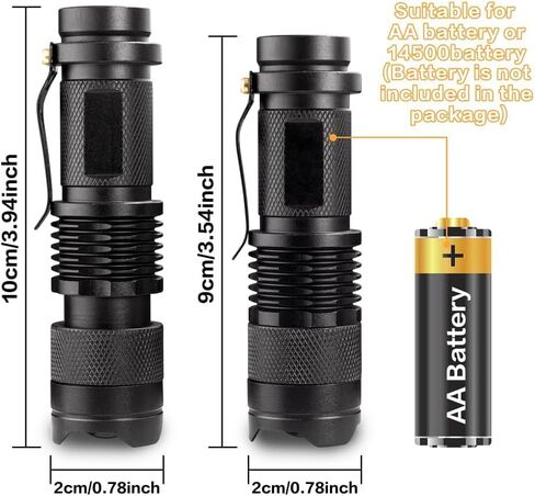 2 Pack Red Light Flashlight Single Mode Red LED Flashlight One Mode Zoomable Night Light Torch for Night Observation and Astronomy Aviation in Saudi Arabia