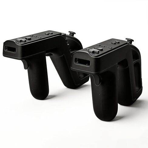 DSDFPFG Black Zapper Gun for Wii and Wii U Remote Controller and Nunchuck - Gaming Accessories for Wii and Wii U Games, Shooting Games - Set of 2 in Saudi Arabia