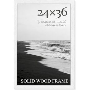 PEALSN Soild Wood 24x36 Poster Frame, White Poster Frames 24 x 36 inches for Wall Mounting Display, 1 Pack in Kuwait