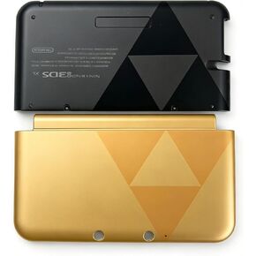 غطاء بديل لجهاز نينتندو 3DS XL (طراز الولايات المتحدة الأمريكية القديم، SPR-001)، حافظة واقية من الذهب الأسود البسيط، غطاء مخصص بفتحات دقيقة، غطاء بديل لوحدة التحكم المحمولة على طراز الألعاب القديمة in Saudi Arabia