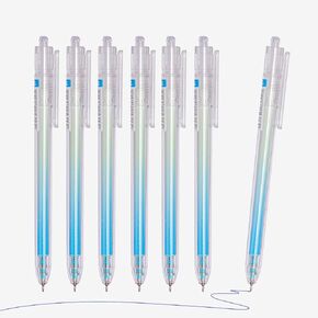 Minimalist 6 PCs Retractable Gel Pens Black Ink 0.5mm, Super Quick-Dry Ink, Soft Pastel Gradient Barrels, Perfect for Children, Students, Teachers, College, Workers in Saudi Arabia