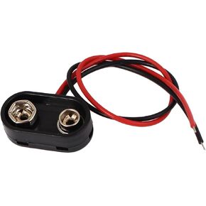 DMiotech 1 Pack 9V Battery Clip Connector T Type Battery Case Hard Shell with 15cm Connecting Wire for Protection and Conduction in Saudi Arabia