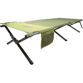 سرير Coleman Trailhead قابل للطي سهل الخطوات مع قفل للقدم، سرير تخييم مع طاولة جانبية قابلة للإزالة وجيب، يدعم ما يصل إلى 300 رطل، رائع للتخييم، والاسترخاء، والنوم المرتفع، والضيوف، والمزيد in Saudi Arabia
