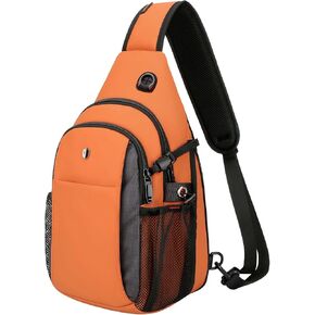 Sling Bag for Men&Women, Water Resistant Anti-Theft Crossbody Bag Small Backpack, Travel Hiking Chest Pack Fits 11inch iPad & Switch 2 | Mens Crossbody Bag, Versatile Daypack, Lightweight, Built-in Audio Port, Reversible Strap, Tough & Splashproof in Saudi Arabia