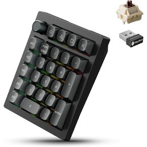 معدل الاقتراع Keychron V0 Ultra 8K لاسلكي (2.4 جيجا هرتز وبلوتوث) لوحة أرقام مخصصة ZMK مع مفاتيح موزة قابلة للتبديل السريع بطارية 360 ساعة OSA PBT Keycaps RGB Backllit لنظام التشغيل Mac Windows Linux in Kuwait