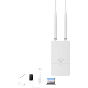 Outdoor Starlink WiFi Extender for Starlink Gen 3 Router, Starlink Signal/WiFi Repeater, IP65 Waterproof, Up to 56 Devices for Farm/Yard/RV/Campsite, 2.4G 574Mbps + 5.8G 1224Mbps (White) in Kuwait