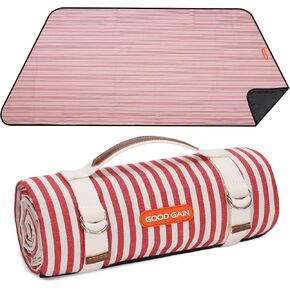 G GOOD GAIN Waterproof Picnic Blanket Portable with Carry Strap for Beach Mat or Family Outdoor Camping Party（Multicolored） in Saudi Arabia