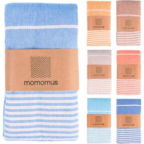 Extra Large Turkish Beach Towel Style – 100% Cotton, Sand-Free Comfort | Oversized Beach Towel – Sandproof Beach Blanket – Big Beach Mat - Outdoor Picnic Blanket (Sea Green, 83x94 in) in Saudi Arabia