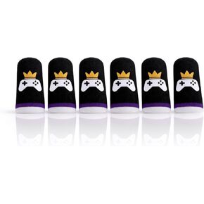 King of The Game - Improved Materials Gaming Finger Sleeves (6 Pack) for Touch Screens and Controllers. Skin-Protective, Ultra-Sensitive, Sweat-Resistant, Breathable and Stretchable. (Purple) in Saudi Arabia