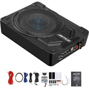 10" 1200W Under Seat Car Subwoofer, Aluminum Housing, Black | Upgraded IRS2095 (IC) + IRL540N (MOSFET) Class D Amplifier, Upgrade Bass Enhancement and Cooling, Independent Low-Pass Filter in Saudi Arabia