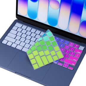 غلاف لوحة المفاتيح ProElife لجهاز MacBook Neo 13 بوصة الجديد لعام 2026 مع شريحة Apple A18Pro/A3404، واقي لوحة مفاتيح فائق النحافة لجهاز MacBook Neo 13 بوصة A18 Pro، تصميم US ANSI (وردي متدرج) in Kuwait