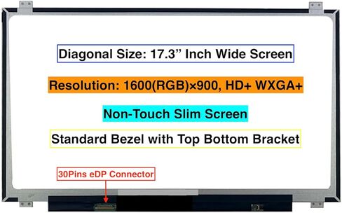 EM EMAJOR TECH New Screen Replacement for N173FGA-E44 1600X900 HD+ Non-Touch LCD LED Display in Saudi Arabia