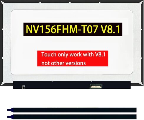 شاشة LCD بديلة 15.6 بوصة لـ NV156FHM-T07 V8.1، شاشة LCD 15.6 بوصة 40Pin لوحة عرض الكمبيوتر المحمول (Mate FHD 1920x1080p تعمل باللمس in Kuwait