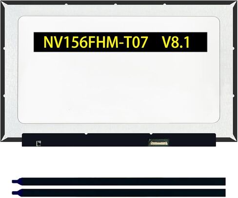 شاشة LCD بديلة 15.6 بوصة لـ NV156FHM-T07 V8.1، شاشة LCD 15.6 بوصة 40Pin لوحة عرض الكمبيوتر المحمول (Mate FHD 1920x1080p تعمل باللمس in Kuwait