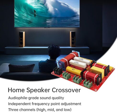 3 Way Crossover for Speaker, 250W 4-8 Ω Treble Alto Bass 3 Way HiFi Home Speakers Audio Frequency Divider, HiFi Speaker Crossover in Saudi Arabia